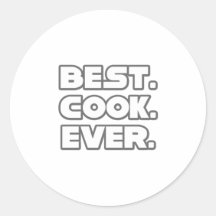 Best Cook Ever Round Stickers