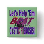 BEST CYSTIC FIBROSIS SQUARE PIN-ON BUTTON