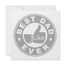 Best Dad Ever - Grey Personalized Announcements
