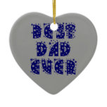BEST DAD EVER CHRISTMAS TREE ORNAMENTS