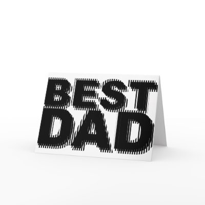 Best Dad Illusional Design Card by tshirtdujour