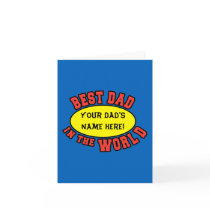 Best Dad in the World Customise Father's Day