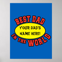 Best Dad in the World Customise Father's Day