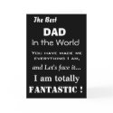 Best Dad in the World Funny Father Card