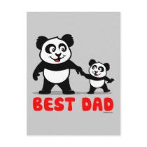Best Dad Panda Postcard