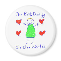 Best Daddy In The World Fridge Magnets