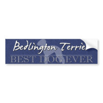 Best Dog Bedlington Terrier Bumper Sticker