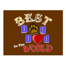Best Dog Dad in the World Gifts - Father's Day Postcard