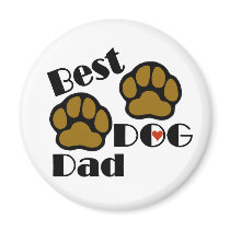 Best Dog Dad Merchandise Fridge Magnets