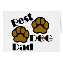 Best Dog Dad Merchandise Greeting Card