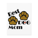 Best Dog Mum Card and Post Card with Dog Paws