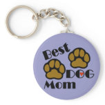 Best Dog Mum Key Chain with Dog Paws Merchandise