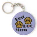 Best Dog Mum Key Chain with Dog Paws Merchandise keychains