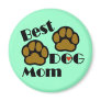 Best Dog Mum Magnet with Dog Paws Merchandise