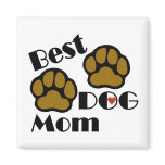 Best Dog Mum with Dog Paws Merchandise Refrigerator Magnets