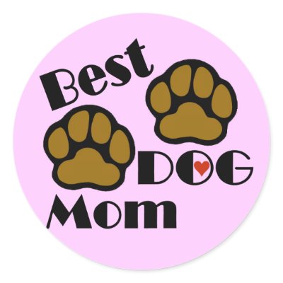 Best Dog Mum with Dog Paws Merchandise Sticker by janbalaya