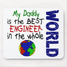 Best Engineer In World 2 (Daddy) Mouse Pads
