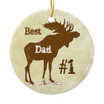 Best Father Moose Award Ornaments