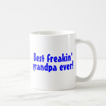 Best Freakin Grandpa Ever Blue Coffee Mug