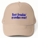 Best Freakin Grandpa Ever Blue hats