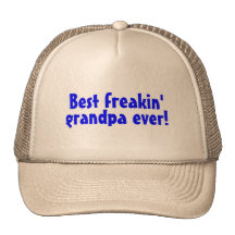 Best Freakin Grandpa Ever Blue Mesh Hat