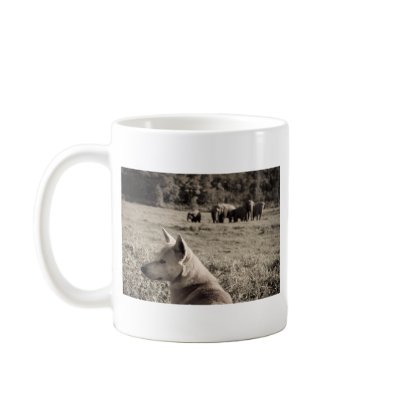 Best Frieds - Dog & Elephants Mug by lokanin