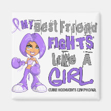 Best Friend Fights Like Girl H Lymphoma 42.9 Magnet