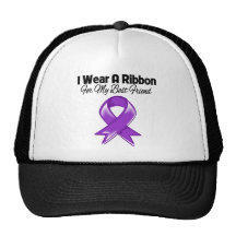 Best Friend -  I Wear Purple Ribbon Mesh Hats