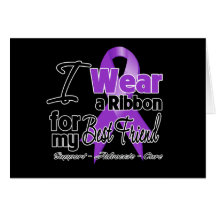 Best Friend - Pancreatic Cancer Ribbon Greeting Cards