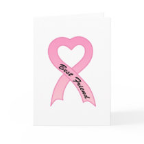 Best Friend Pink Ribbon Greeting Card