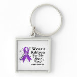 Best Friend Purple Ribbon - Pancreatic Cancer Key Chains
