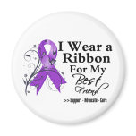 Best Friend Purple Ribbon - Pancreatic Cancer Magnet