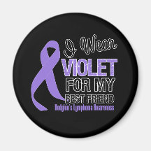 Best Friend Violet Ribbon Hodgkins Lymphoma Fridge Magnet