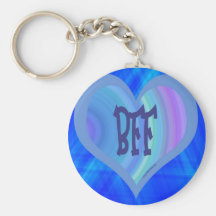 BEST FRIENDS BLUE HEART KEYCHAINS