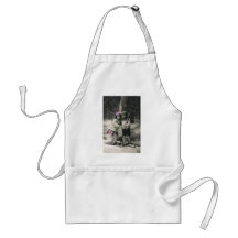 Best Friends, Children on Skis on Christmas Day Aprons