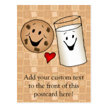 Best Friends, Cookies Love Milk Postcard