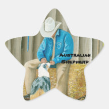 Best Friends ~ Cowboy & Australian Shepherd Stickers