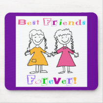 Best Friends Forever BFF Gifts Mousepad