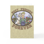 Best Friends Forever Card: Cow and Farmer