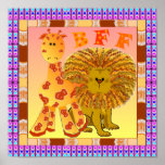 Best Friends Forever childrens art Posters