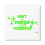 Best Friends Forever Green Yellow Stars Fridge Magnets