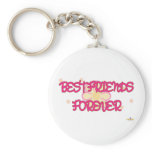Best Friends Forever Orange Pink Flowers keychains