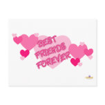 Best Friends Forever Pink Hearts Postcards