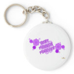 Best Friends Forever Purple Flowers Keychain