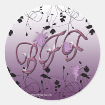 Best friends forever round sticker