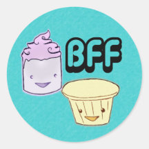 Best Friends Forever Round Stickers