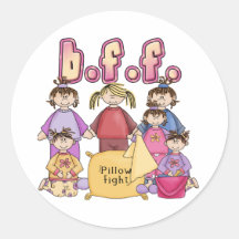 Best Friends Forever - Slumber Party Round Sticker
