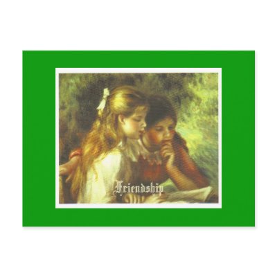 Best Friends Friendship Postcard by kimmyklassickorner