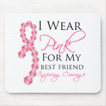 Best Friend's Inspiring Courage - Breast Cancer Mouse Pad