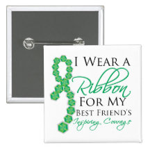 Best Friend's Inspiring Courage - Liver Cancer Pinback Button